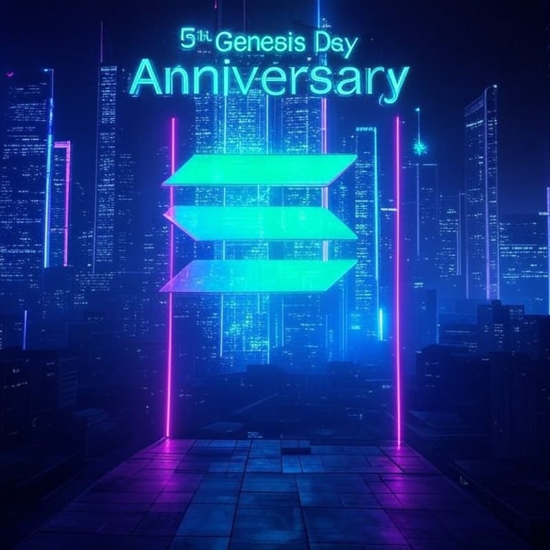 Cover Image for 5th Genesis Day Anniversary - SOLxAR 🎉🚀