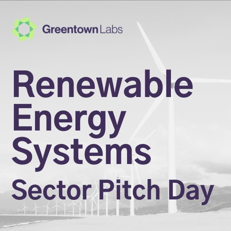 Cover Image for Renewable Energy Systems Sector Pitch Day