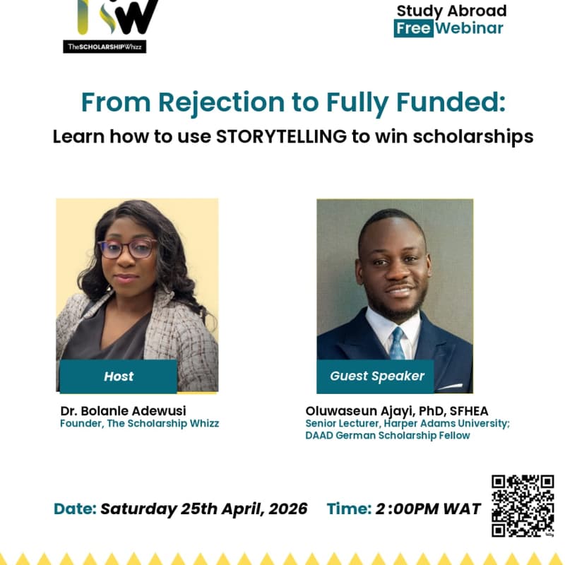 Cover Image for From Rejection to Fully Funded: Learn how to use STORYTELLING to win scholarships