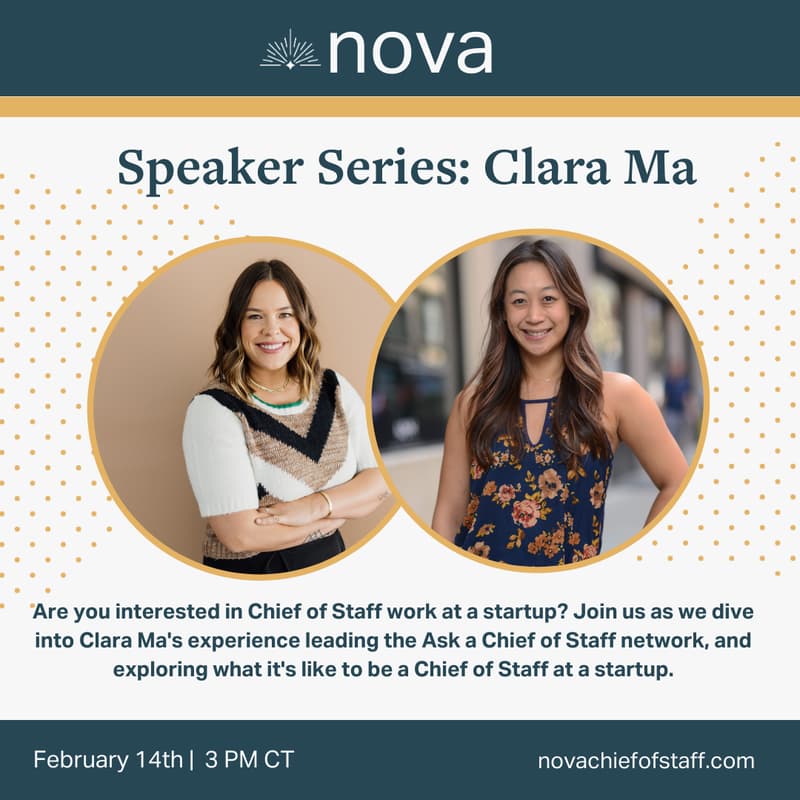 Cover Image for Speaker Series: Clara Ma, Founder, Ask a Chief of Staff