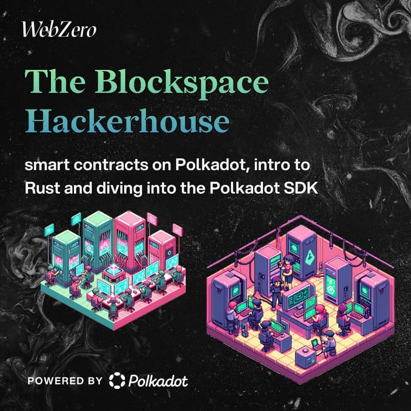 Cover Image for The Blockspace Hackerhouse: smart contracts on Polkadot, intro to Rust and diving into the Polkadot SDK