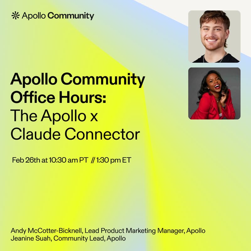 Cover Image for Apollo Community Office Hours: Apollo x Claude Connector