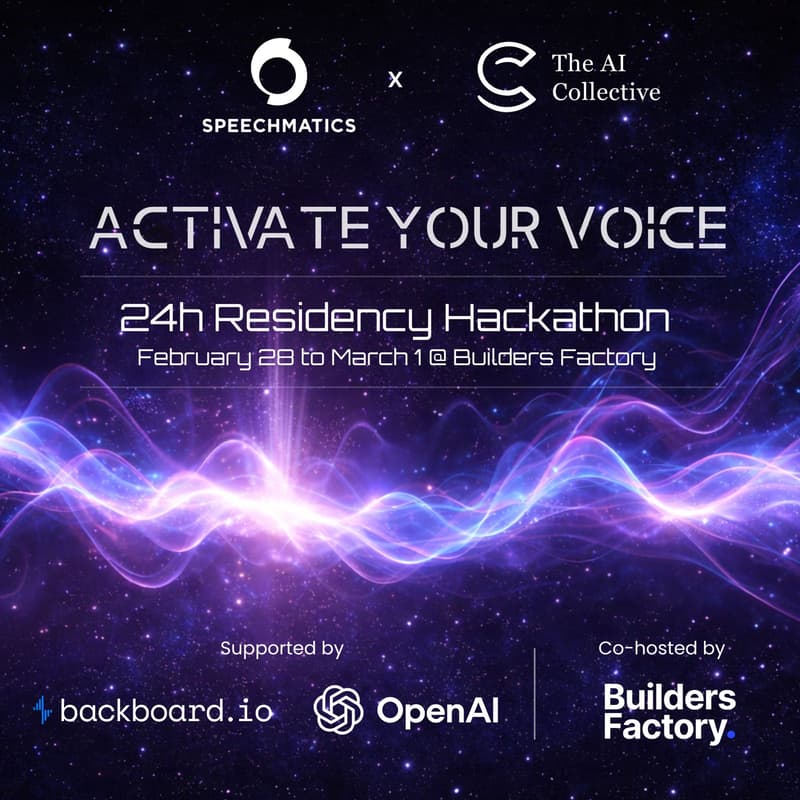 Cover Image for Activate Your Voice Hackathon  | 💬 Speechmatics x The AI Collective Paris