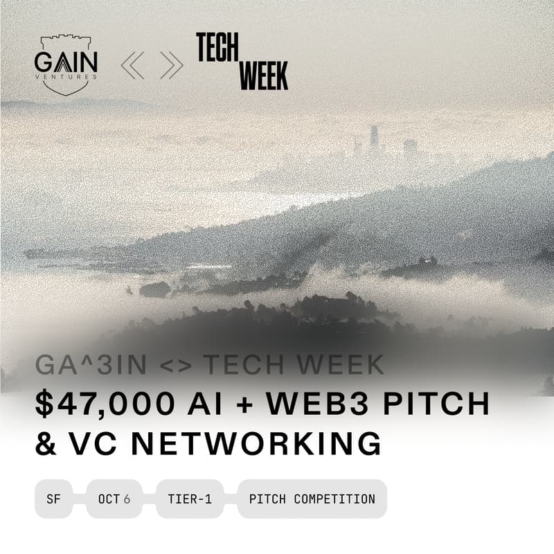 Cover Image for 🎙 #42 | $47,000* Pitch by Ga^3in VC x Boosty Labs at Tech Week SF