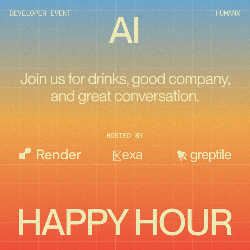 Cover Image for AI Happy Hour @ SPIN SF | Render x Exa x Greptile