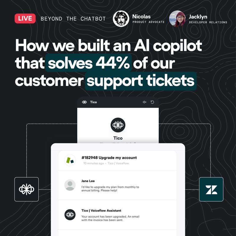 Cover Image for Build a Zendesk AI copilot with Voiceflow