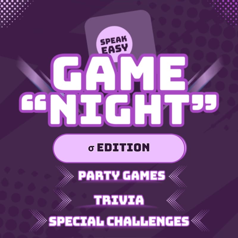 Cover Image for SpeakEasy σ - Game "Night" w/ 🍷