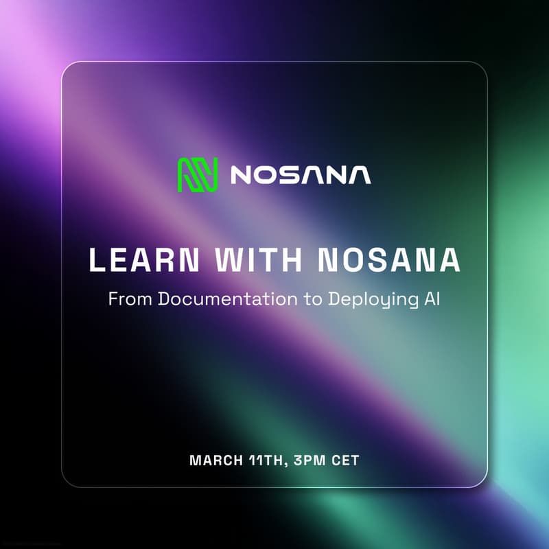 Cover Image for From Documentation to Deploying AI | Learn with Nosana