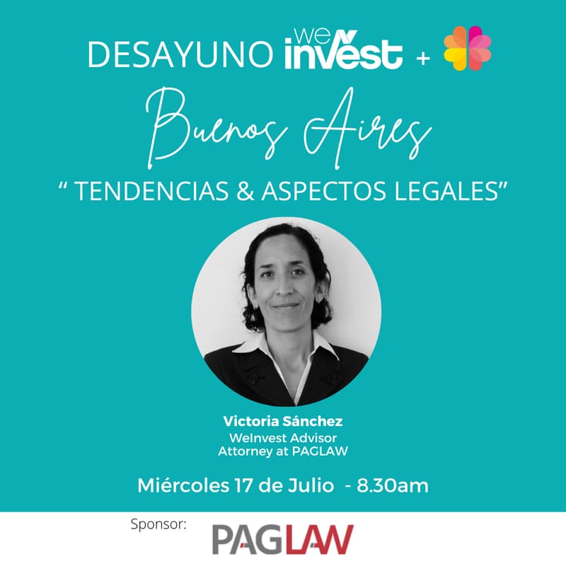 Cover Image for Desayuno WeInvest + EmprendedoraLAC Buenos Aires: Tendencias & aspectos legales