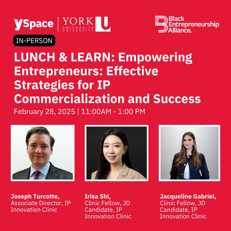 Cover Image for Lunch&Learn: Empowering Entrepreneurs: Effective Strategies for IP Commercialization and Success