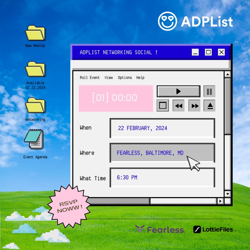 Cover Image for Design Conversations with ADPList | Baltimore 🇺🇸 (Powered by LottieFiles)