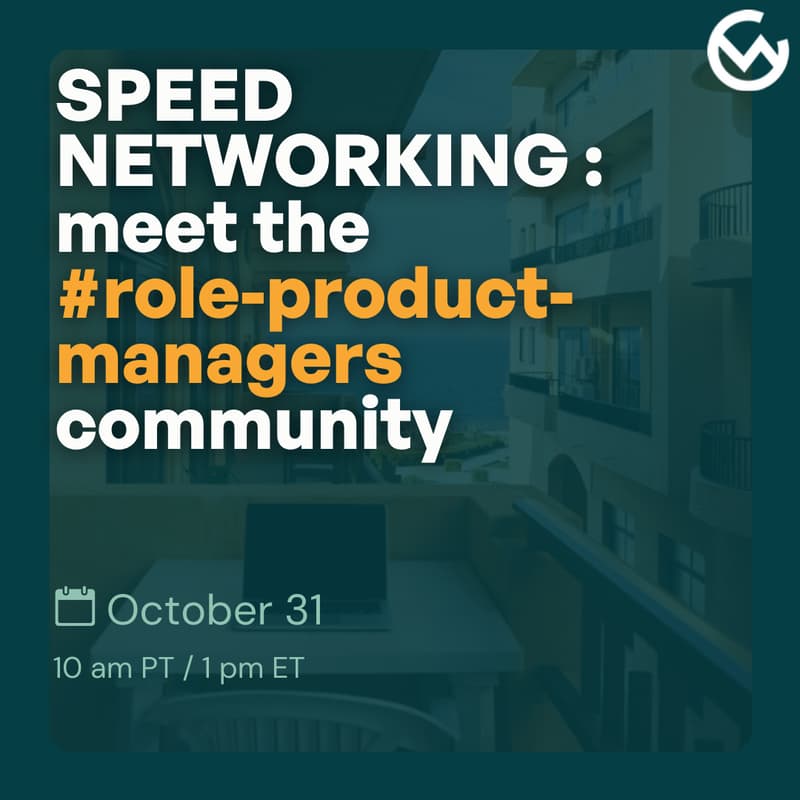 Cover Image for Speed Networking #role-product managers