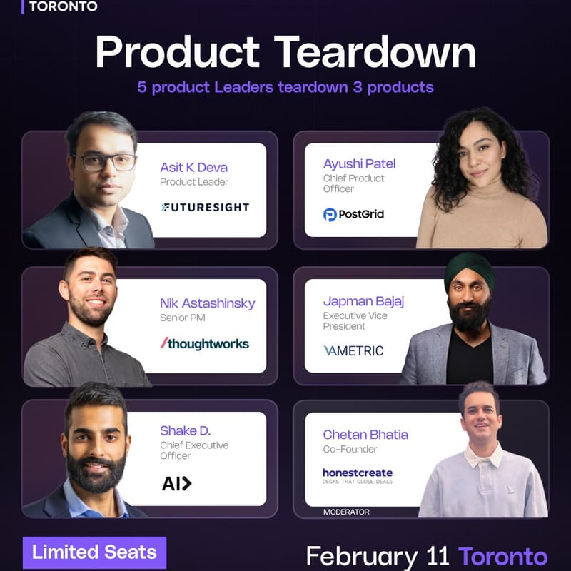 Cover Image for Product Teardown Huddle: GC Toronto Edition