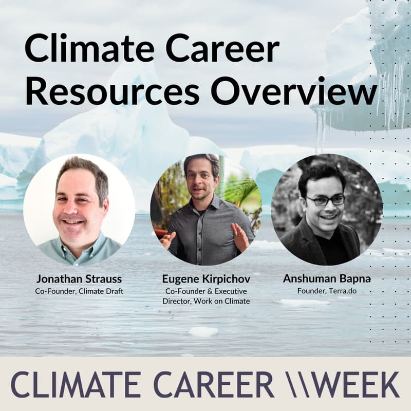 Cover Image for Climate Career Resources Overview