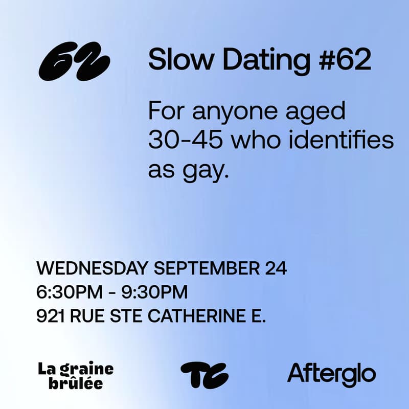 Cover Image for Slow Dating #62 (Gay 30-45) 💙