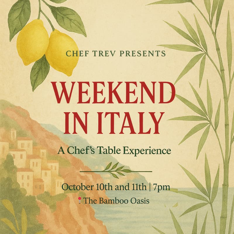 Cover Image for Chef Trev Presents: A Weekend in Italy [Saturday, NIGHT 2]
