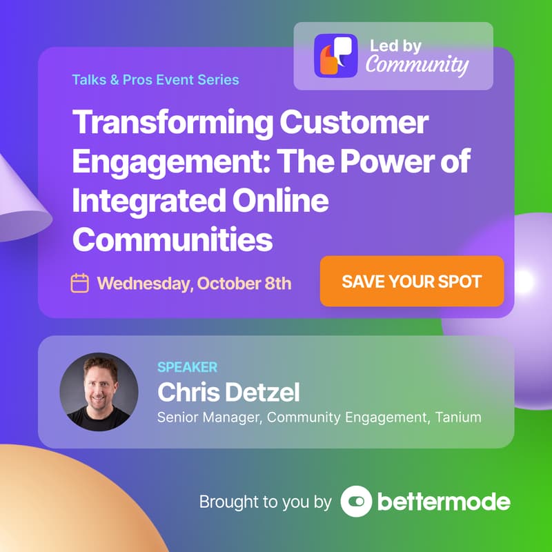 Cover Image for Transforming Customer Engagement: The Power of Integrated Online Communities with Chris Detzel