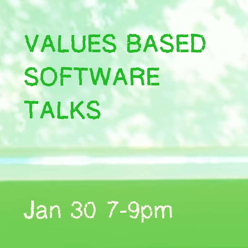 Cover Image for values based software talks and demos