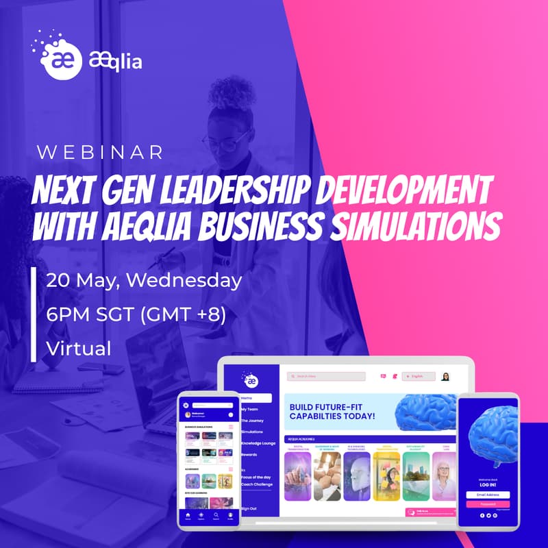 Cover Image for Live Webinar: Next Gen Leadership Development with Aeqlia Business Simulations