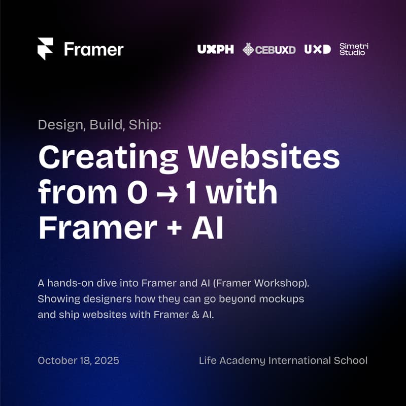 Cover Image for Design, Build, and Ship: Creating Websites from 0 -> 1 with Framer and AI
