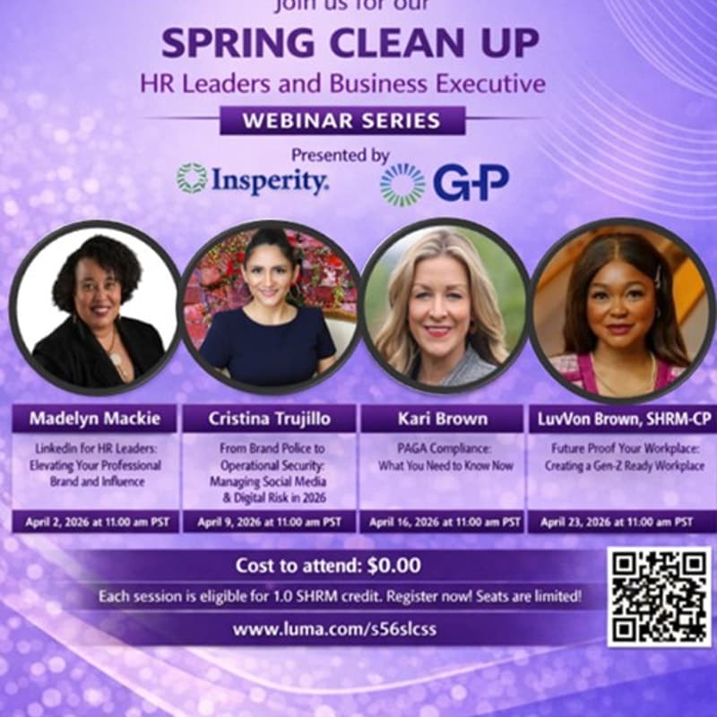 Cover Image for Spring Clean Up Webinar Series for HR Leaders and Business Executives