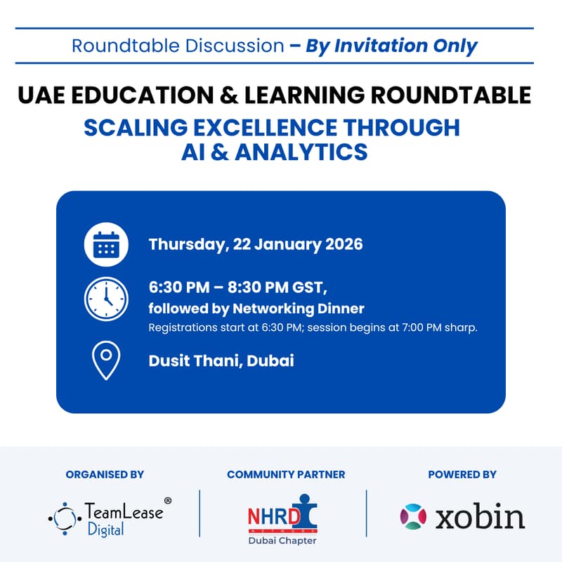 Cover Image for UAE Education & Learning Roundtable: Scaling Excellence through AI & Analytics