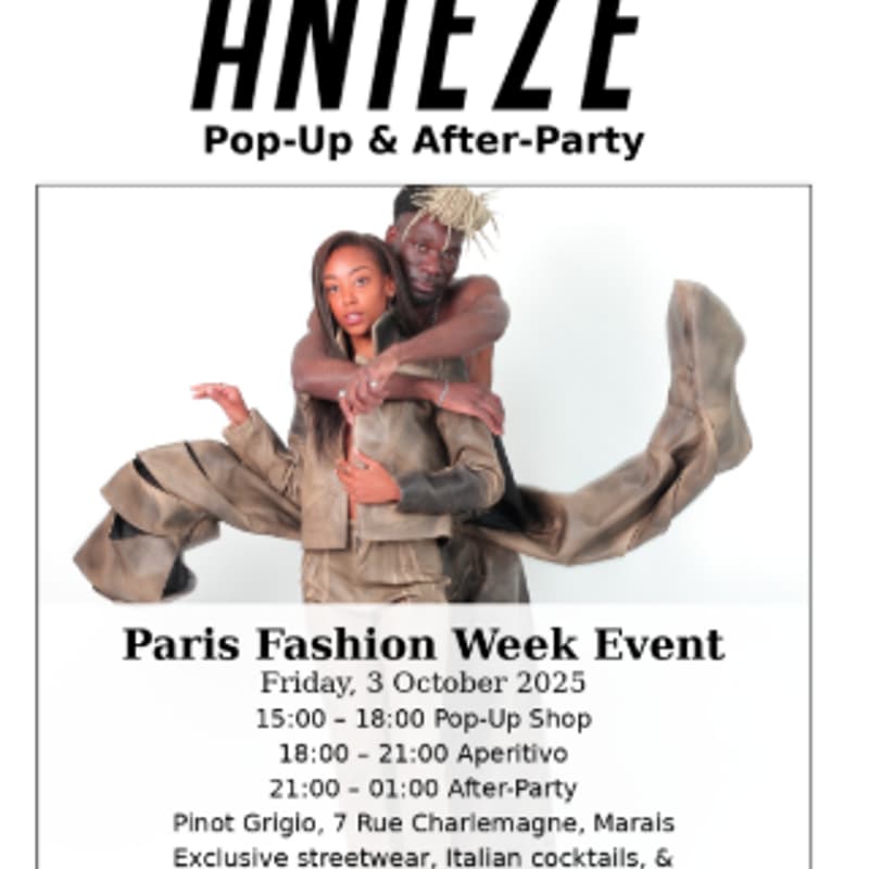 Cover Image for ANIEZE Pop‑Up & Aperitivo – Fashion Week Event