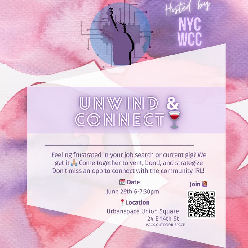 Cover Image for Unwind & Connect with NYC WCC 🗽👯🏽‍♀️✨️