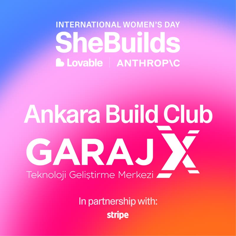Cover Image for Garaj X x SheBuilds on Lovable for International Women's Day