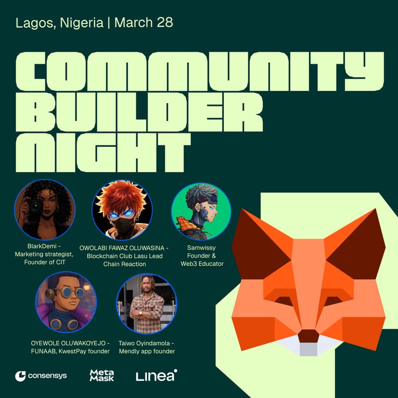 Cover Image for MetaMask Community Builder Night Lagos - Africa Edition