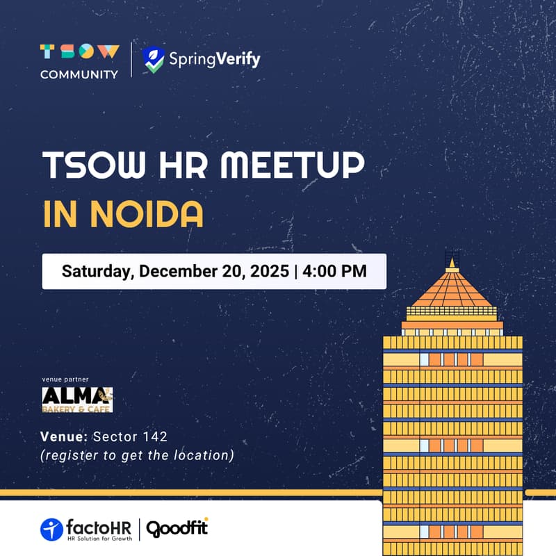 Cover Image for TSOW HR Meetup in Noida