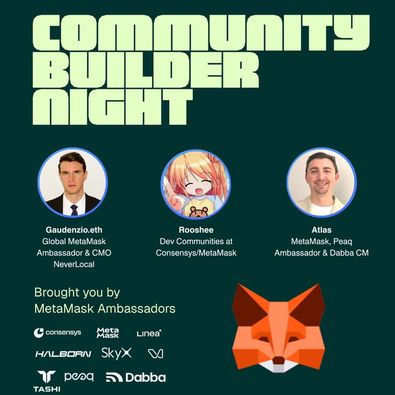 Cover Image for MetaMask Community Builder Night  🇪🇸 - Madrid Edition