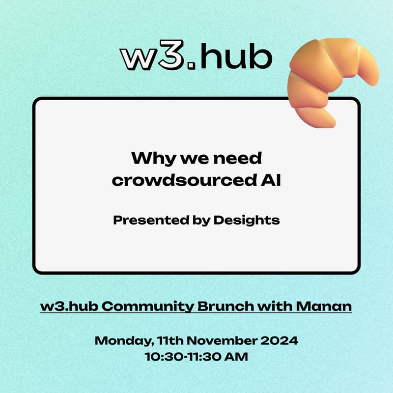Cover Image for w3.hub Community Brunch x Open House Edition w/ Manan