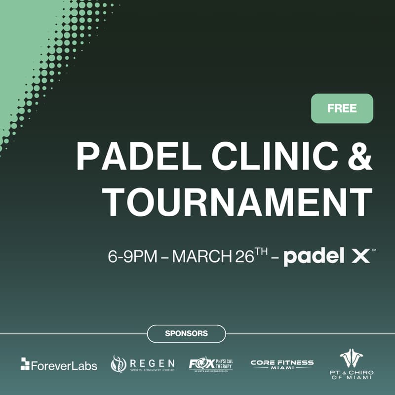 Cover Image for Padel with Forever Labs, Florida Regen, and Friends