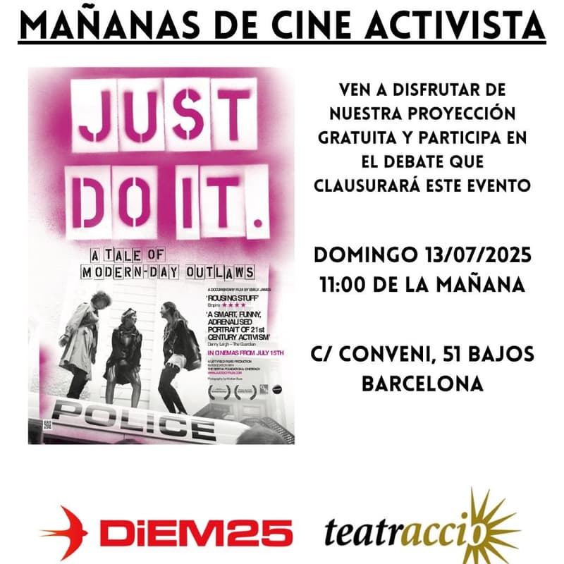 Foto de portada de Mañanas de cine activista / Morning Activist Cinema - Just do it