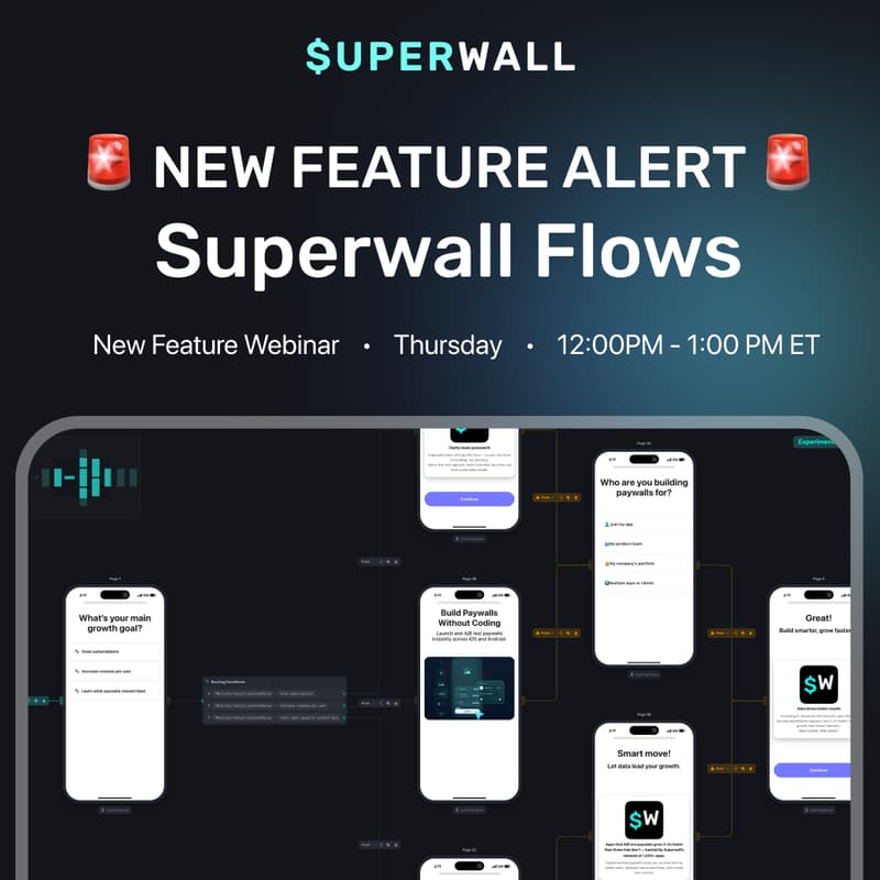 Cover Image for Superwall Flows: Run better Onboarding, web2app, and user flow experiments