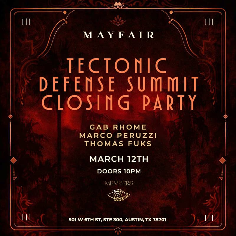 Cover Image for Tectonic Defense Summit Closing Party