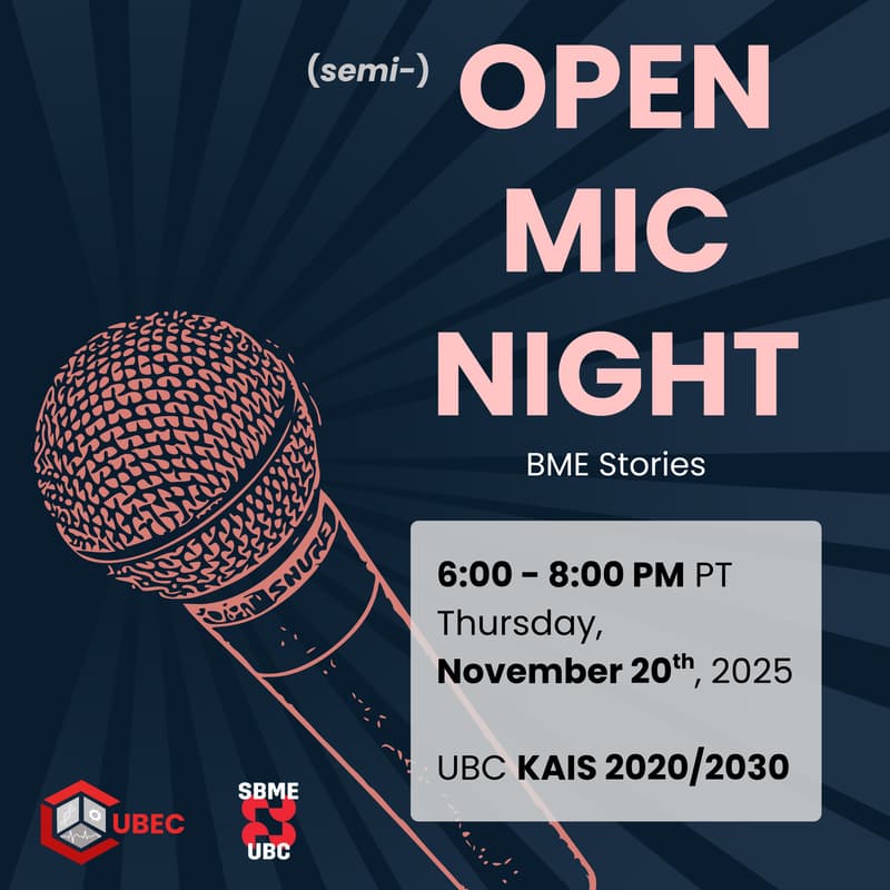 Cover Image for CUBEC Open Mic: BMEG Stories; BC