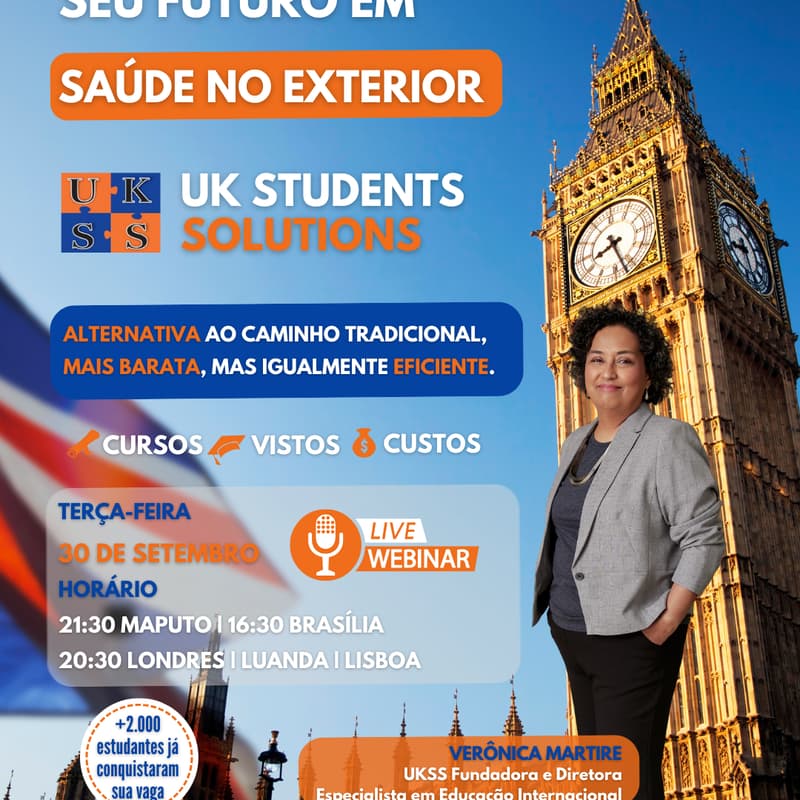 Cover Image for Seu futuro em Saúde no exterior com a UK Student Solutions: Alternativa ao caminho tradicional, mais barata, mas igualmente eficiente.