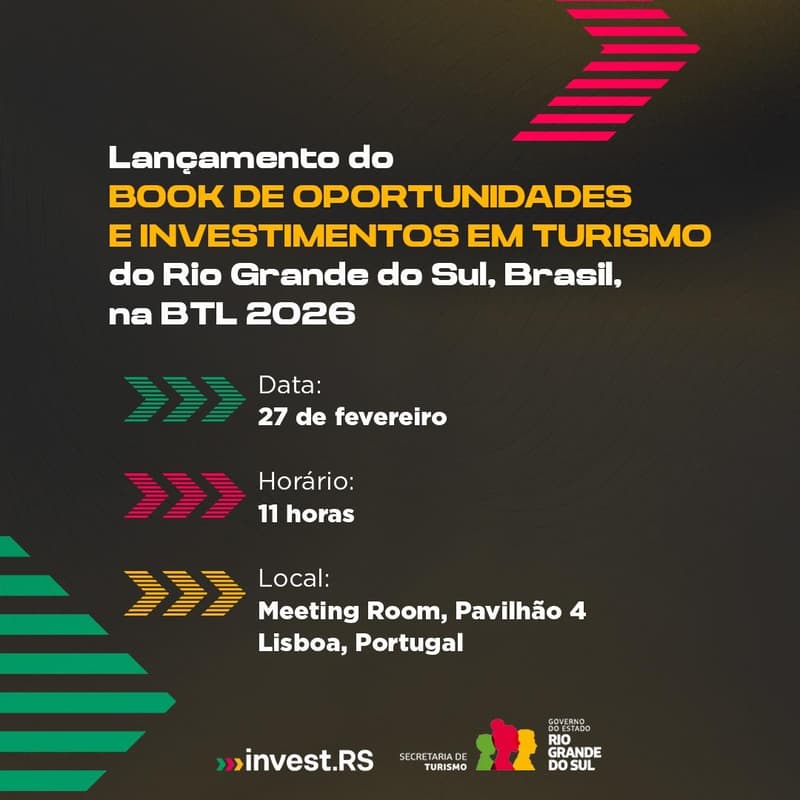Cover Image for Lançamento do Book de Oportunidades e Investimentos em Turismo do Rio Grande do Sul, Brasil, na BTL