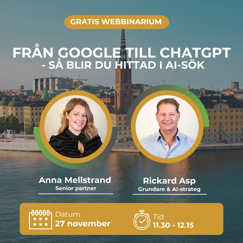Cover Image for Webbinarium: Från Google till ChatGPT - Så blir du hittad i AI-sök
