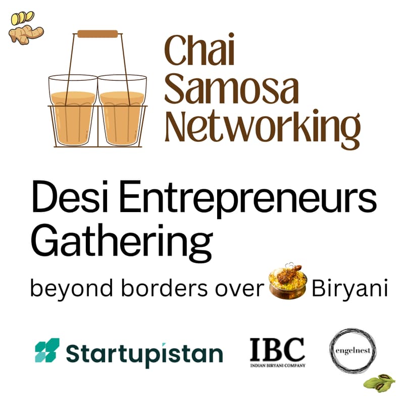 Cover Image for Berlin South Asian Founders meetup (Chai Samosa Networking #2 - beyond borders over Biryani)