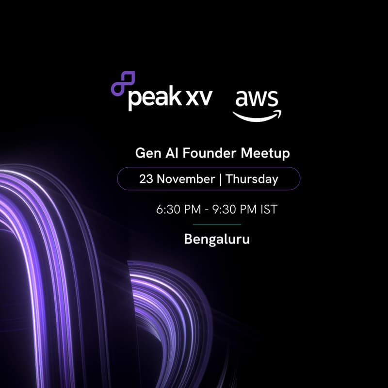 Cover Image for AWS x Peak XV: GenAI Founder Meet-Up