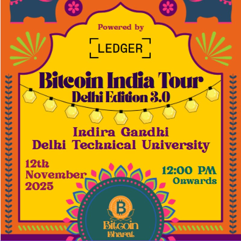 Cover Image for Bitcoin India Tour- Delhi Edition 3.0