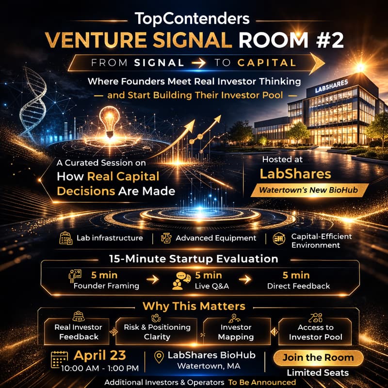 Cover Image for A high-signal founder × investor session focused on feedback, warm intros, and fundraising readiness—powered by the Venture Signal Room