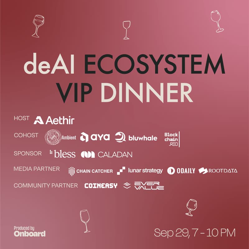 Cover Image for deAI Ecosystem VIP Dinner @ Token2049 Singapore