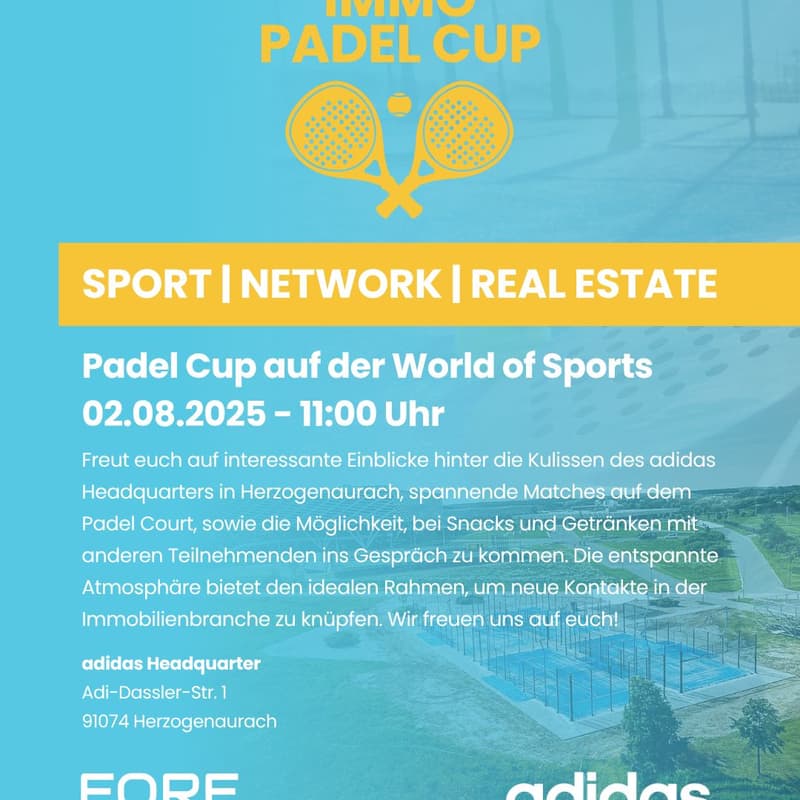 Cover Image for FORE x adidas – Immo Padel Cup @ HQ