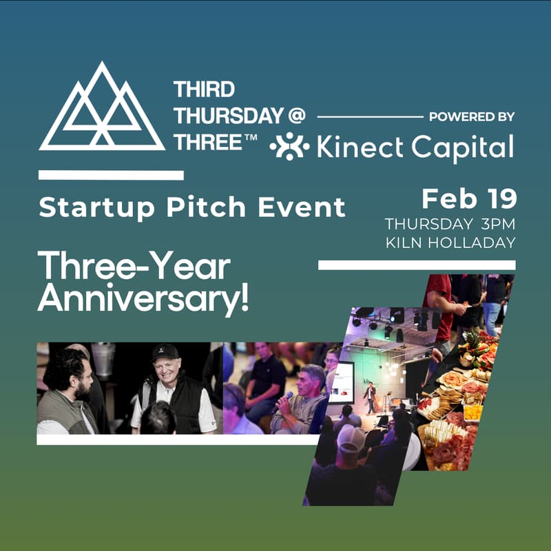 Cover Image for Third Thursday @ Three, Three-Year Anniversary: Startup Pitch Event