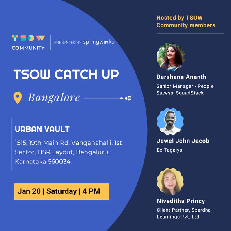 Cover Image for TSOW Catchup in Bangalore