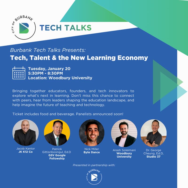 Cover Image for Burbank Tech Talks: Tech, Talent & the New Learning Economy